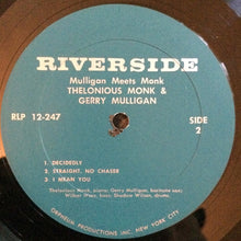 Load image into Gallery viewer, Thelonious Monk And Gerry Mulligan – Mulligan Meets Monk