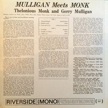 Load image into Gallery viewer, Thelonious Monk And Gerry Mulligan – Mulligan Meets Monk