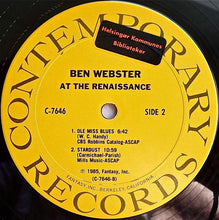 Load image into Gallery viewer, Ben Webster – At The Renaissance