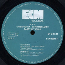 Load image into Gallery viewer, Chick Corea / David Holland* / Barry Altschul – A.R.C.