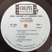 Load image into Gallery viewer, Nina Simone – At Carnegie Hall